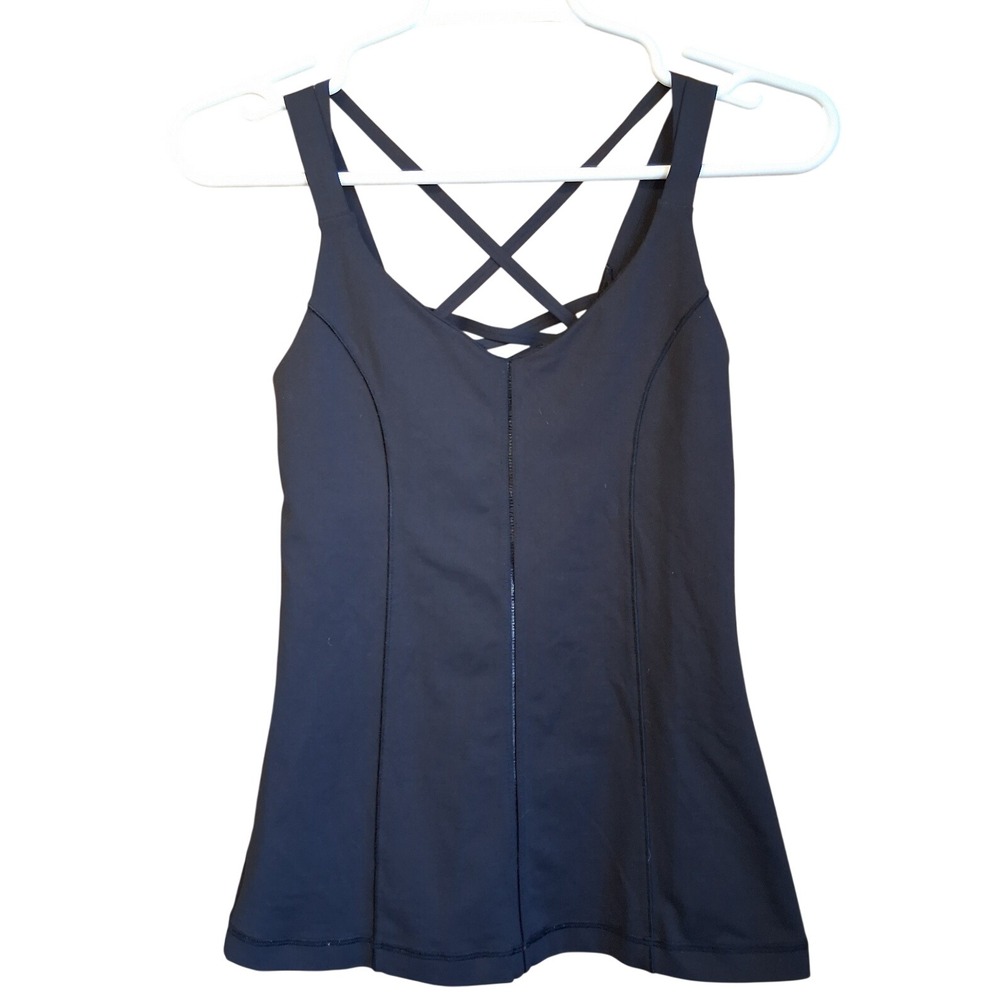 Lululemon Hot to Street Tank Top 4 Strappy Lattice Back Yoga Gym Activewear EUC
